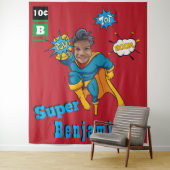 Amazing Superheld Birthday Photo Perfect Kinder Wandkleed (In situ)