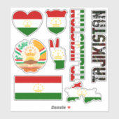 Amazing Tajikistan Shapes National Symbols Sticker (Vel)