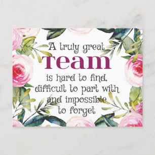 Amazing Team thank you quote office wall art Briefkaart