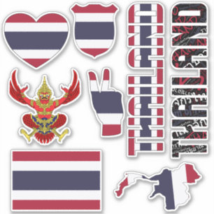 Amazing Thailand Shapes National Symbols Sticker