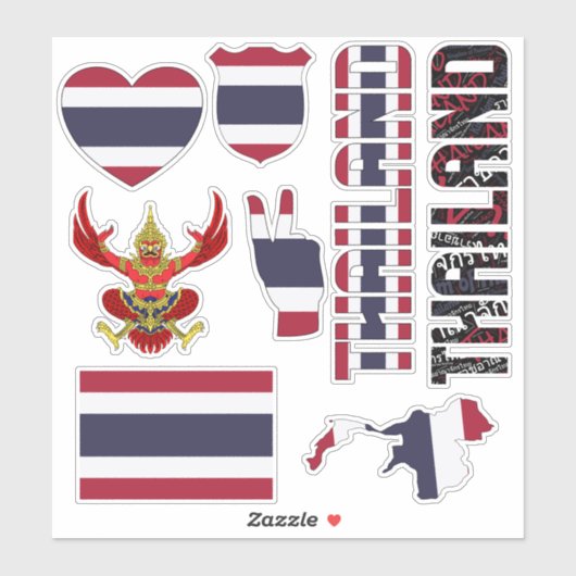 Amazing Thailand Shapes National Symbols Sticker (Vel)