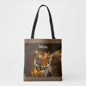 Amazing Tiger afbeelding Tote Bag (Voorkant)