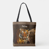 Amazing Tiger afbeelding Tote Bag (Achterkant)