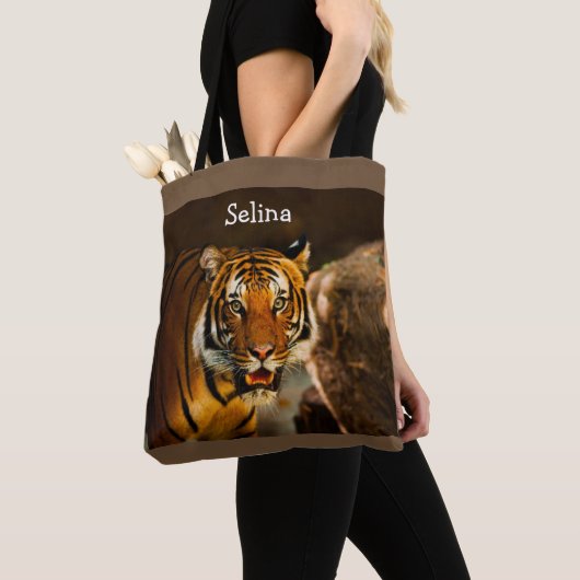 Amazing Tiger afbeelding Tote Bag (Dichtbij)
