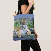 Amazing Tiger afbeelding Tote Bag (Dichtbij)
