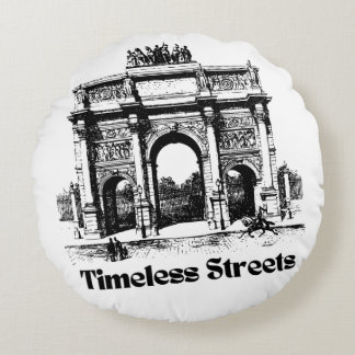 Amazing Timeless streets hands bag for you  Rond Kussen