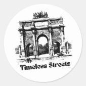 Amazing Timeless streets  Ronde Sticker (Voorkant)