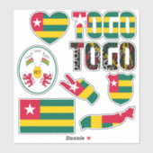 Amazing Togo Shapes National Symbols Sticker (Vel)