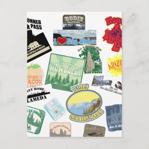 Amazing Travel Collage Briefkaart