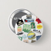 Amazing Travel Collage Ronde Button 5,7 Cm (Voorkant /achterkant)