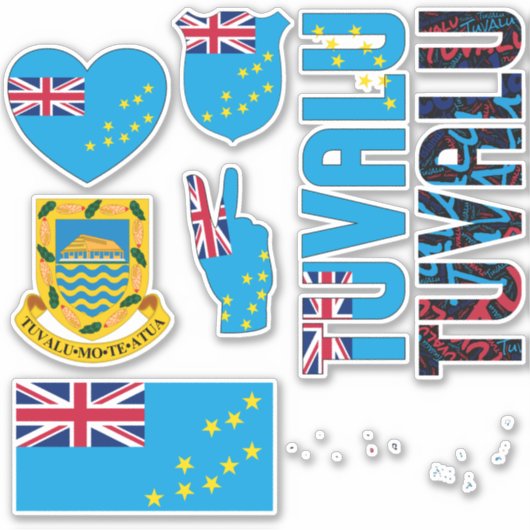 Amazing Tuvalu Shapes National Symbols Sticker (Voorkant)