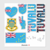 Amazing Tuvalu Shapes National Symbols Sticker (Vel)
