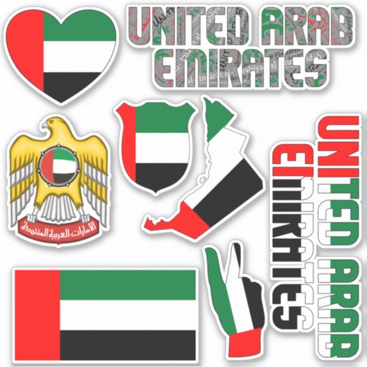 Amazing United Arab Emirates Shapes National Sticker (Voorkant)