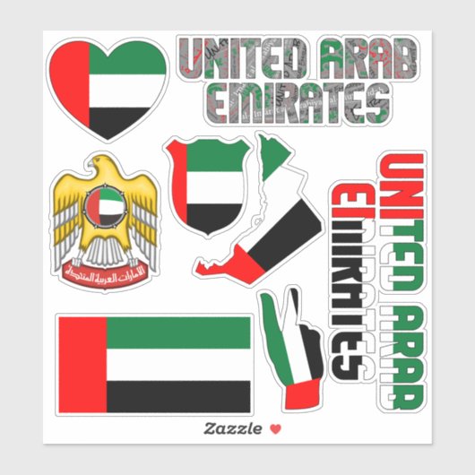 Amazing United Arab Emirates Shapes National Sticker (Vel)