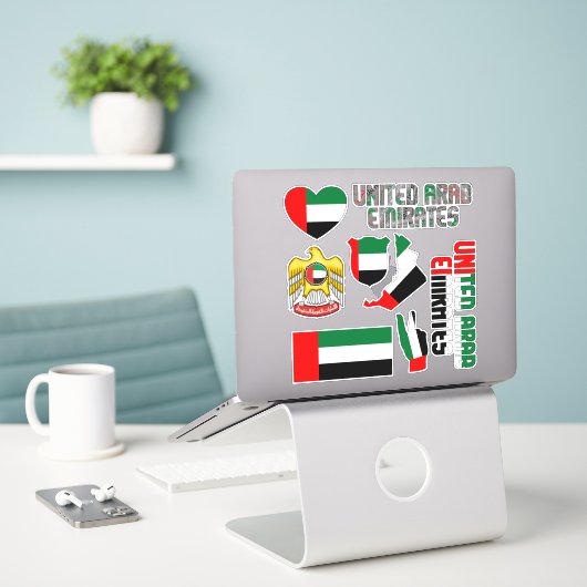 Amazing United Arab Emirates Shapes National Sticker (Laptop op bureau)