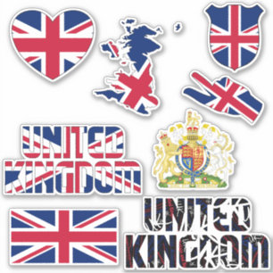 Amazing United Kingdom Shapes National Symbols Sticker