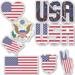 Amazing United States Shapes National Symbols Sticker
