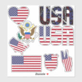 Amazing United States Shapes National Symbols Sticker (Vel)