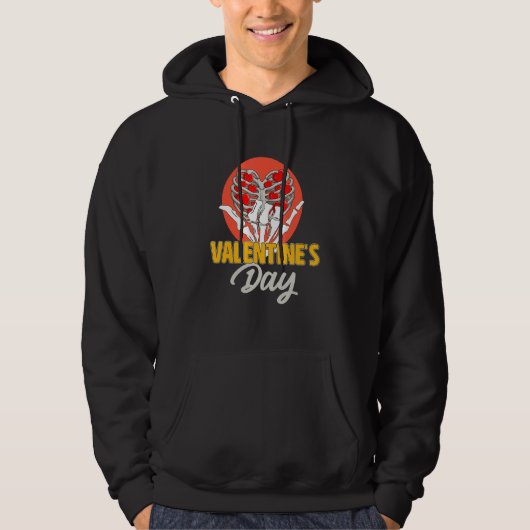 Amazing valentines day cupid stupid heart skeleton hoodie (Voorkant)
