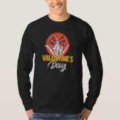 Amazing valentines day cupid stupid heart skeleton t-shirt (Voorkant)