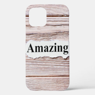 AMAZING VAN het woord op papier. Woorden AM iPhone 12 Hoesje