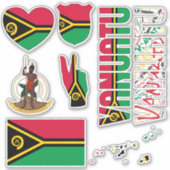 Amazing Vanuatu Shapes National Symbols Sticker (Voorkant)