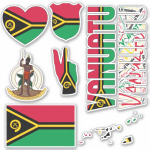 Amazing Vanuatu Shapes National Symbols Sticker