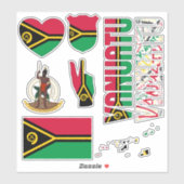 Amazing Vanuatu Shapes National Symbols Sticker (Vel)