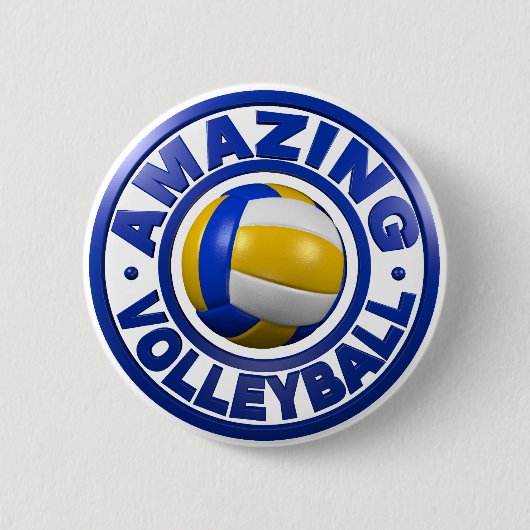 Amazing Volleyball Ronde Button 5,7 Cm (Voorkant)