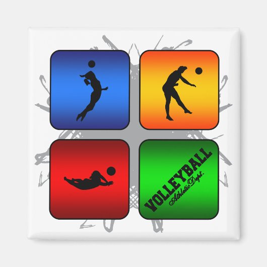 Amazing Volleyball Urban Style Magneet (Voorkant)