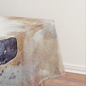 Amazing white and bay horses in a gallop tafelkleed (Voorbeeld)