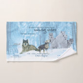 Amazing Wolves Typografie | Gepersonaliseerd Bad Handdoek (Handdoek)
