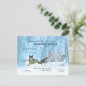 Amazing Wolves Typografie | Gepersonaliseerd Briefkaart (Staand voorkant)