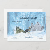 Amazing Wolves Typografie | Gepersonaliseerd Briefkaart (Voorkant / Achterkant)