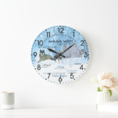 Amazing Wolves Typografie | Gepersonaliseerd Grote Klok (Huis)