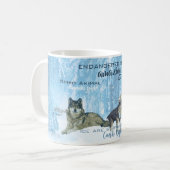 Amazing Wolves Typografie | Gepersonaliseerd Koffiemok (Voorkant links)