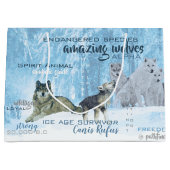 Amazing Wolves Typografie | Gepersonaliseerd Large Cadeautasje (Voorkant)