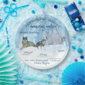 Amazing Wolves Typografie | Gepersonaliseerd Papieren Bordje (Feest)