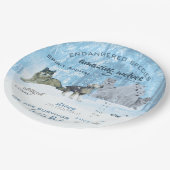 Amazing Wolves Typografie | Gepersonaliseerd Papieren Bordje (Gekanteld)