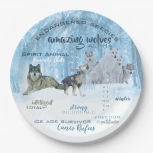 Amazing Wolves Typografie   Gepersonaliseerd Papieren Bordje