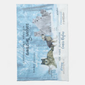 Amazing Wolves Typografie | Gepersonaliseerd Theedoek (Verticaal)