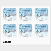 Amazing Wolves Typografie | Gepersonaliseerd Vierkante Sticker (Vel)