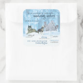 Amazing Wolves Typografie | Gepersonaliseerd Vierkante Sticker (Tas)