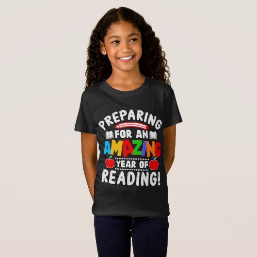 Amazing Year of Reading Back To School Gift Studen T-shirt (Voorkant volledig)