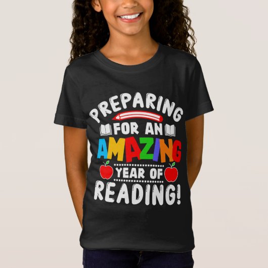 Amazing Year of Reading Back To School Gift Studen T-shirt (Voorkant)