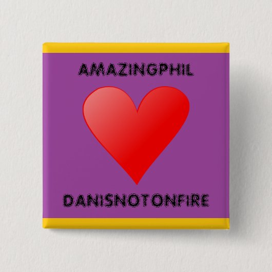 AmazingPhil Loves Danisnotonfire Button (Voorkant)