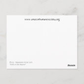 Amazon Humane Society Briefkaart: Beauful Amazon S Briefkaart (Achterkant)