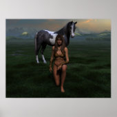 Amazon Lady & Horse Poster (Voorkant)