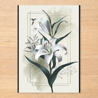 Amazon Lily Art – Gouden & Scandinavische stijl Acryl Uitnodigingen