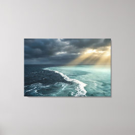 Amazon Meeting of Waters - Realistic Zen Landscape Canvas Afdruk
